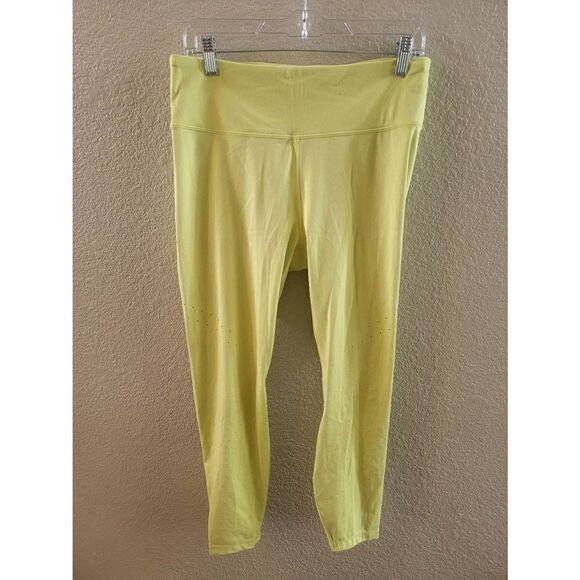 Joy Lab Women's Lime Sherbet Hi-Rise Perforated Workout Leggings Size Large - Picture 1 of 3